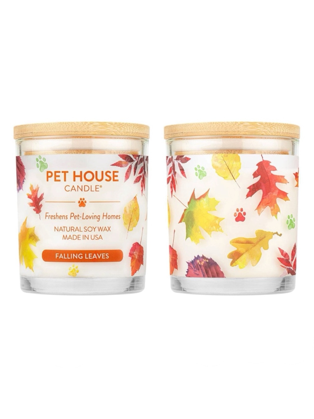 PET HOUSE FALLING LEAVES CANDLE 255G - BRAND NEW